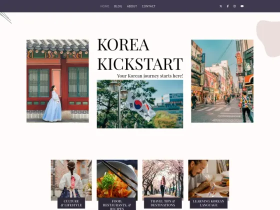 Korea Kickstart website design