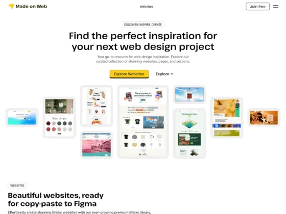 Made on Web website design